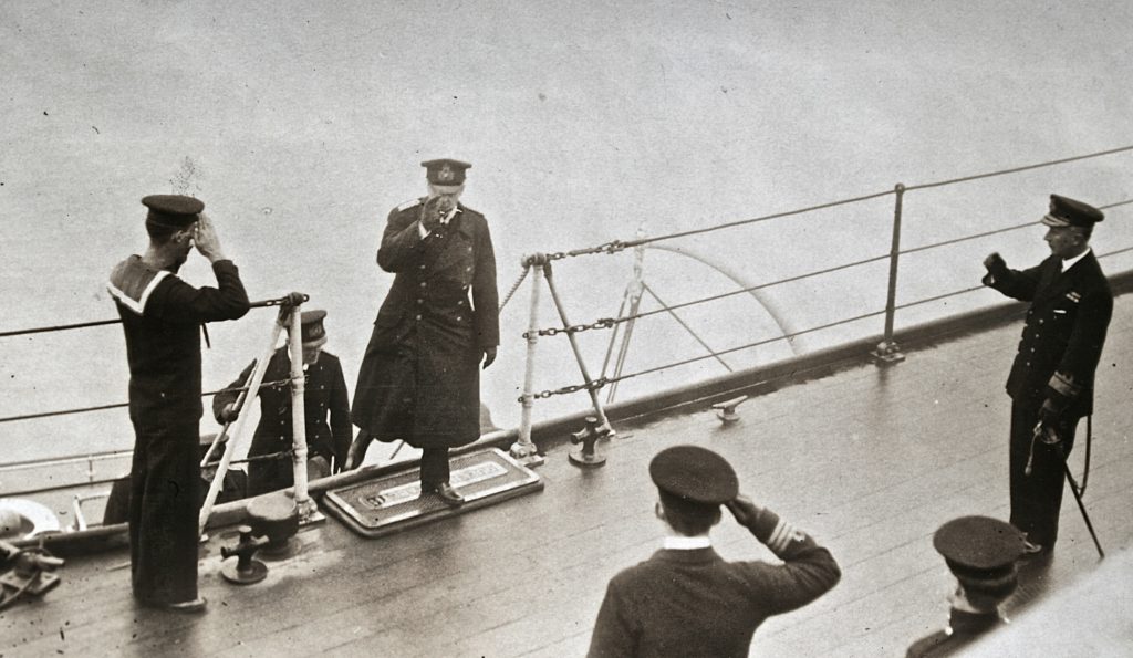 Admiral Meurer coming aboard. Author’s collection. Photo Suplied Central News.